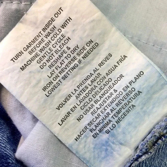 Skylar & Jade Womens Size 30‎ Denim Jeans Blue Paint Painted Daisy's Flowers - Picture 6 of 10